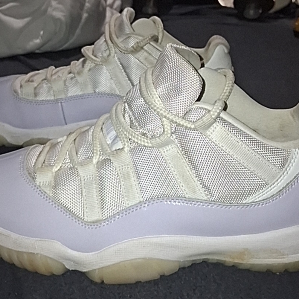 White and Cream Athletic Sneakers